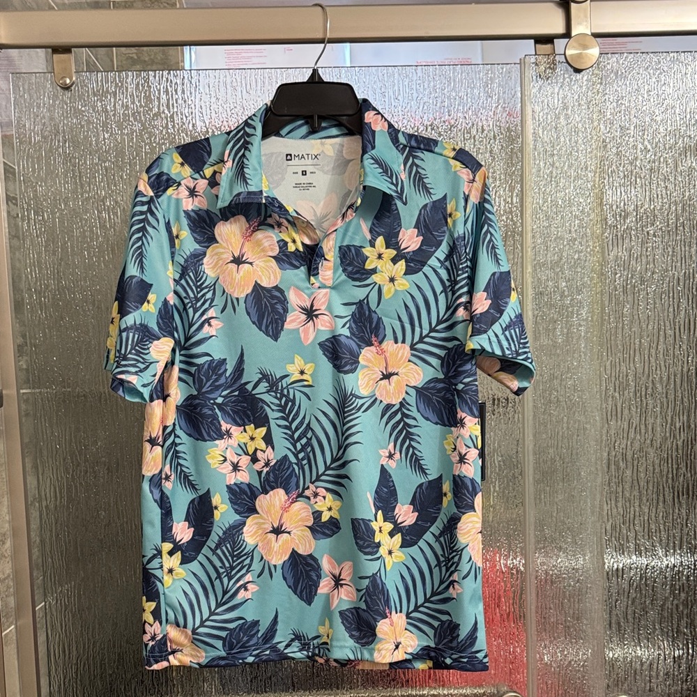 Floral Hawaiian Polo